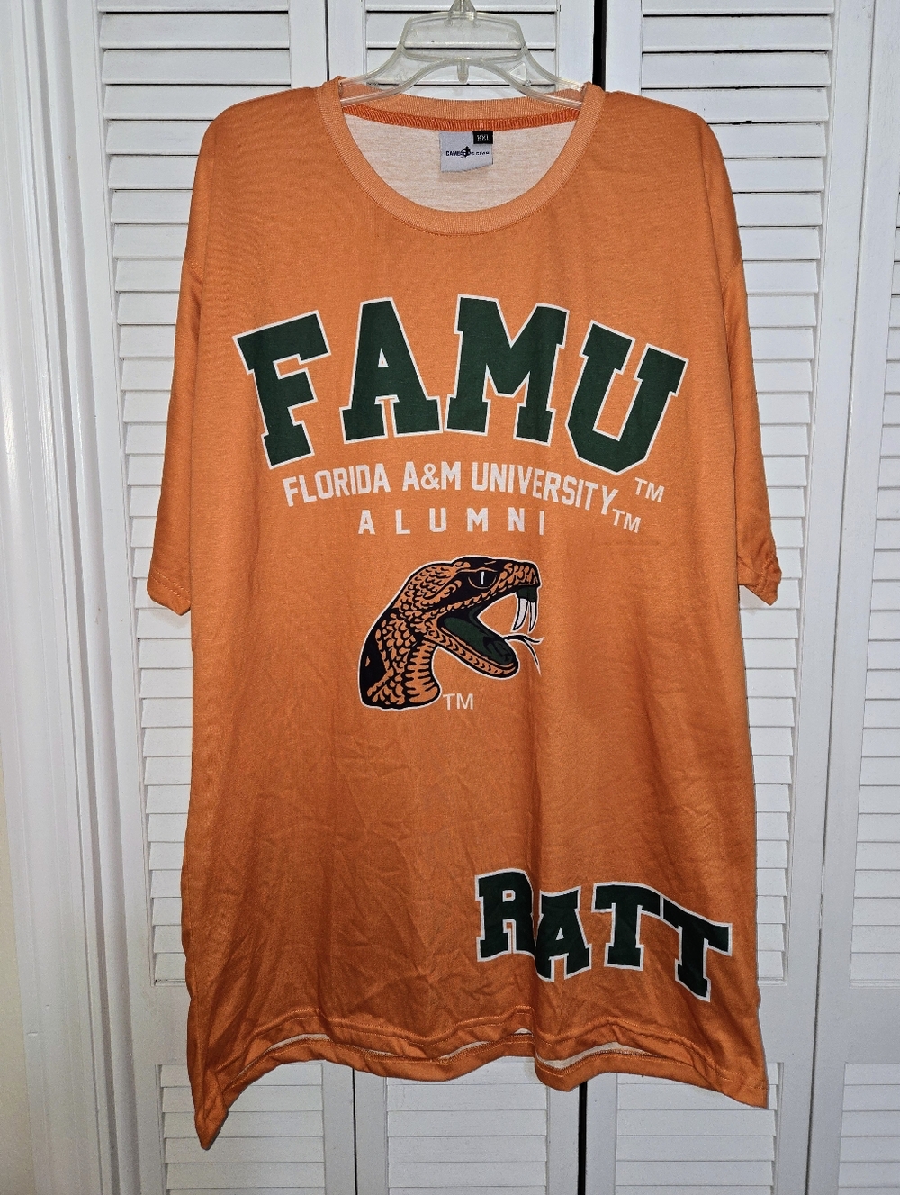 FAMU Florida A&M University Orange Alumni Tee Rattlers Cameron's Gear XXL